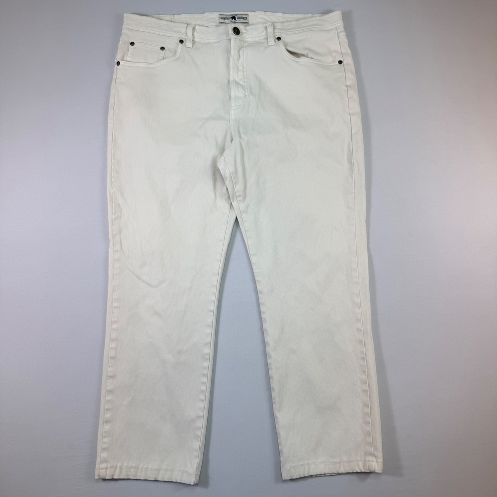 Onward Reserve Corduroy Pants Mens 38x30 Off White Straight Leg 5-Pocket Stretch
